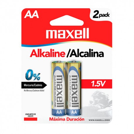 PILAS ALCALINA MAXELL AA LR6 PACK X2 (12/48 MB) 
723407